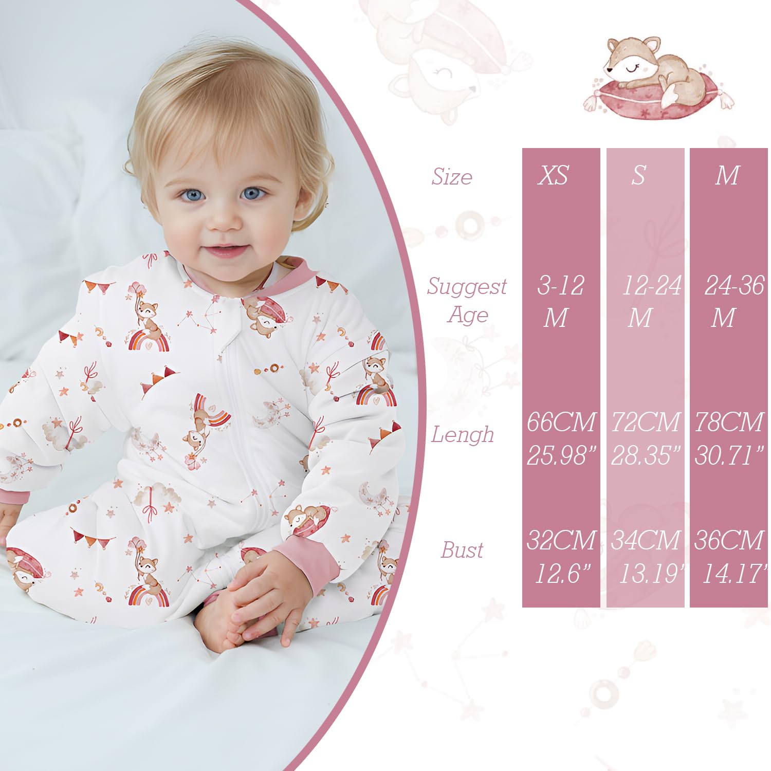 Miracle Baby Sleep Sack Detachable Sleeves – sleeve zipper detail for temperature versatility.