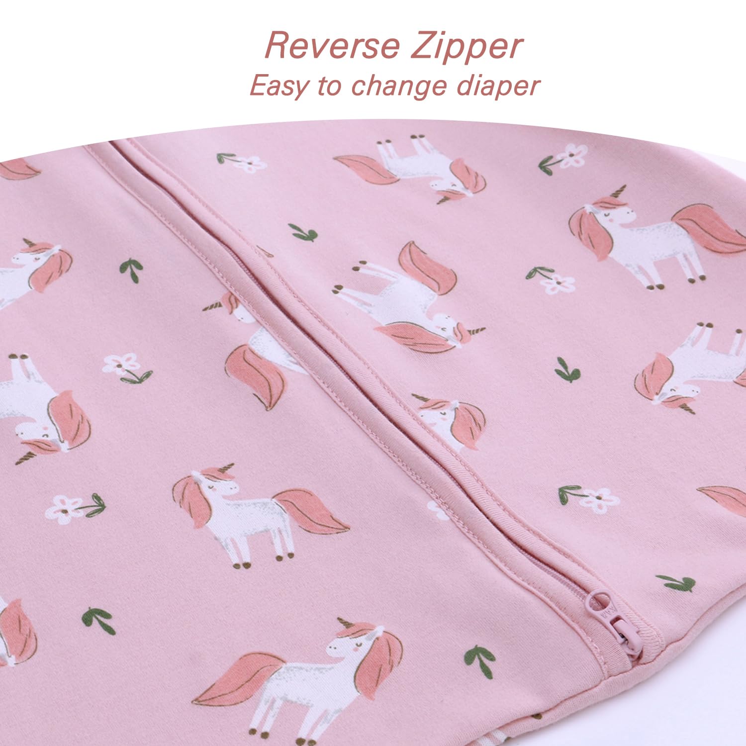 Miracle Baby Sleep Sack footed design supports kicking with non-slip grips.