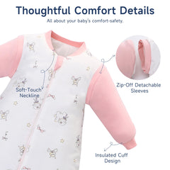 Miracle Baby sleep sack front opening simplifies midnight diaper changes