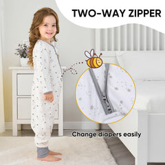 Miracle Baby Sleep Sack with Feet leg-area design supports natural frog-leg posture for growing toddlers
