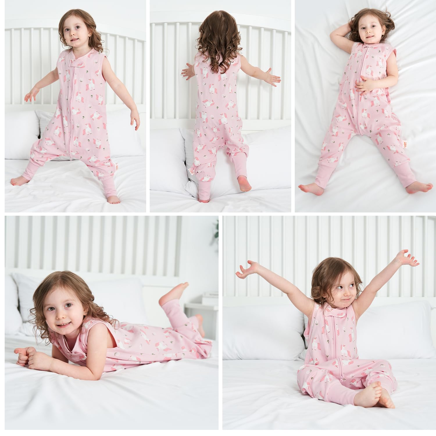 Miracle Baby Sleep Sack leg room for movement supports easy diaper changes.