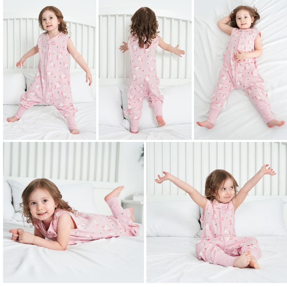 Miracle Baby Sleep Sack leg room for movement supports easy diaper changes.