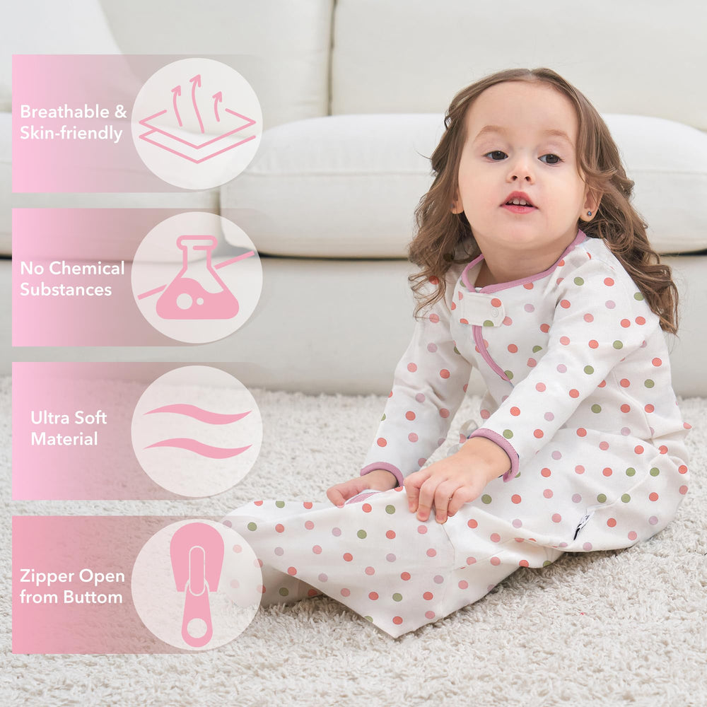 Miracle Baby Sleep Sack long sleeve care shows machine-washable convenience.