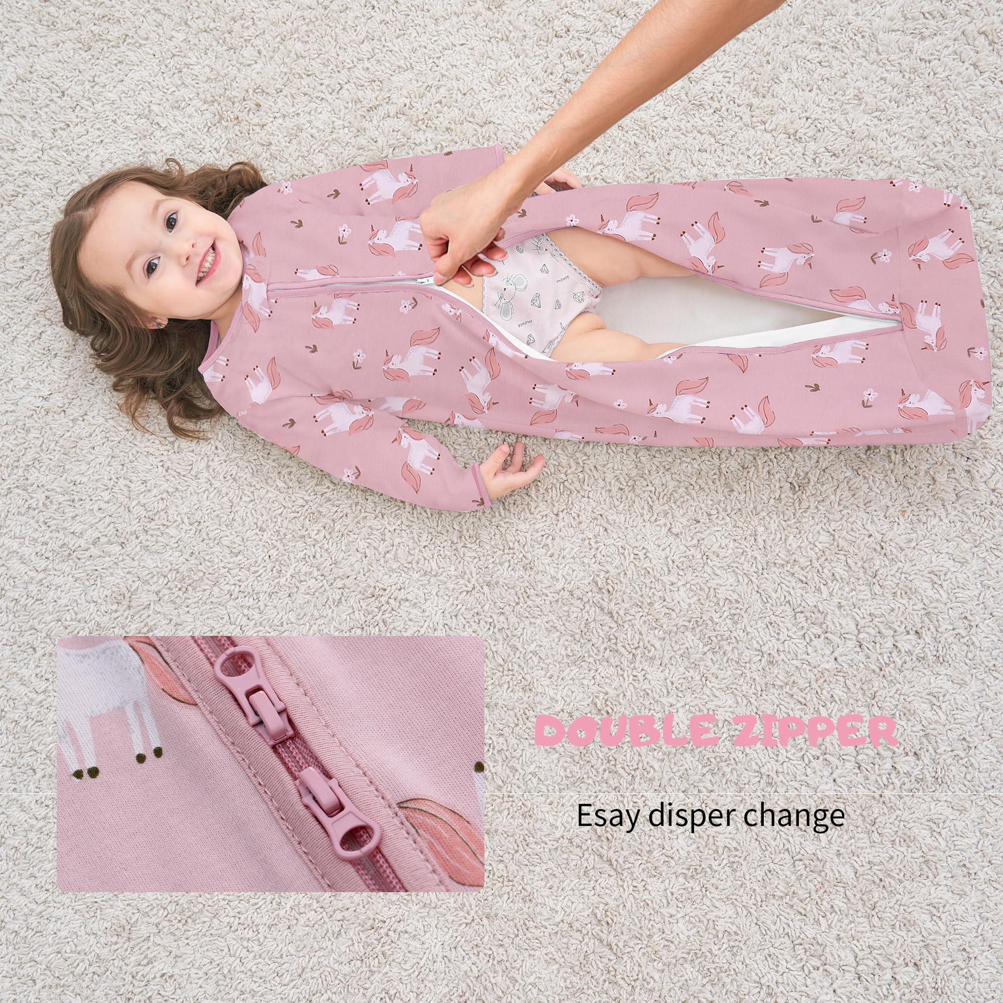 Miracle Baby Sleep Sack long sleeve front view image showcases the wearable blanket design