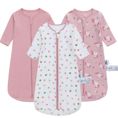 Miracle Baby Sleep Sack long sleeve in pink keeps baby cozy and gentle on skin.