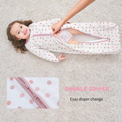 Miracle Baby Sleep Sack long sleeve zipper-protection highlights easy diaper changes.