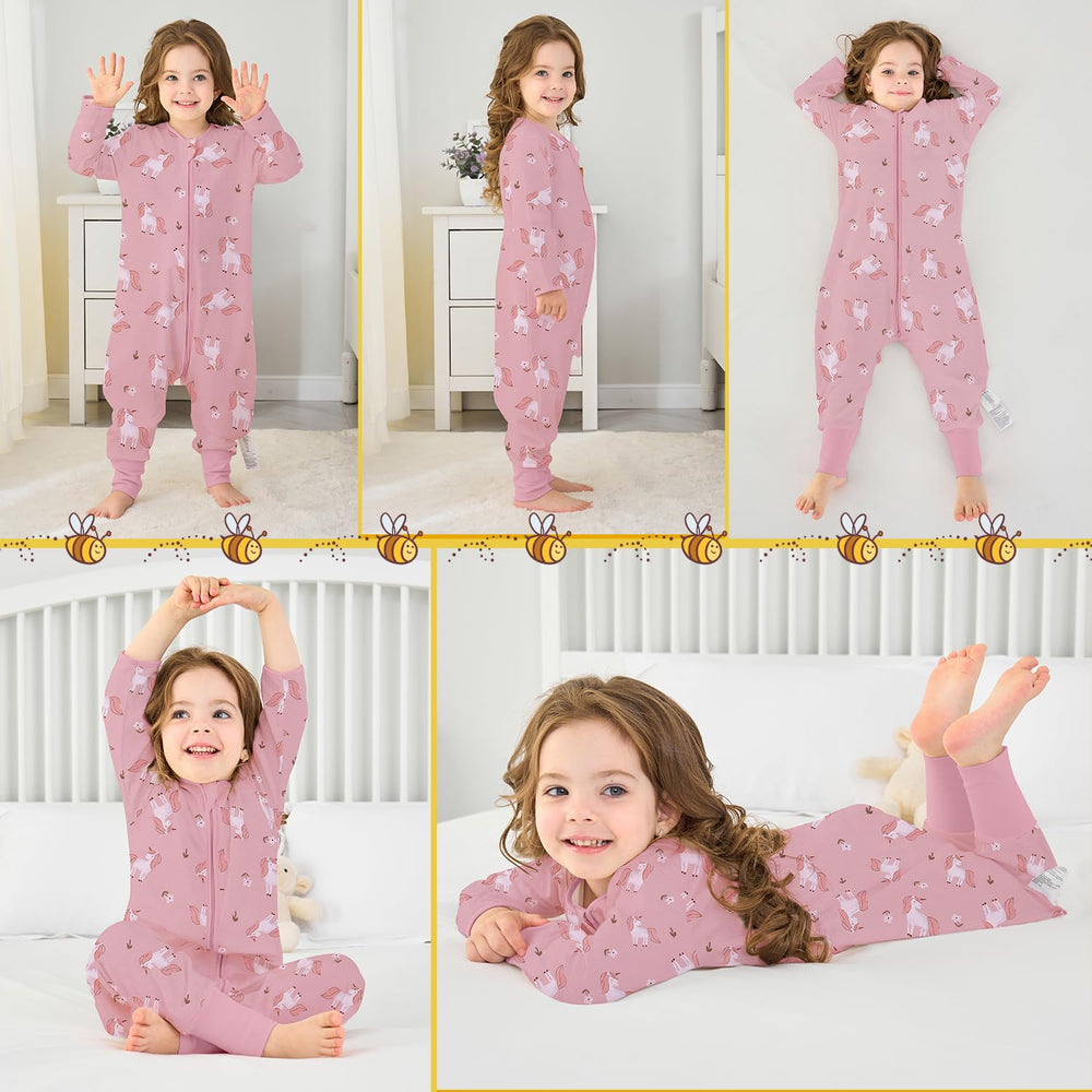 Miracle Baby Sleep Sack with Feet size chart display highlights three growing options