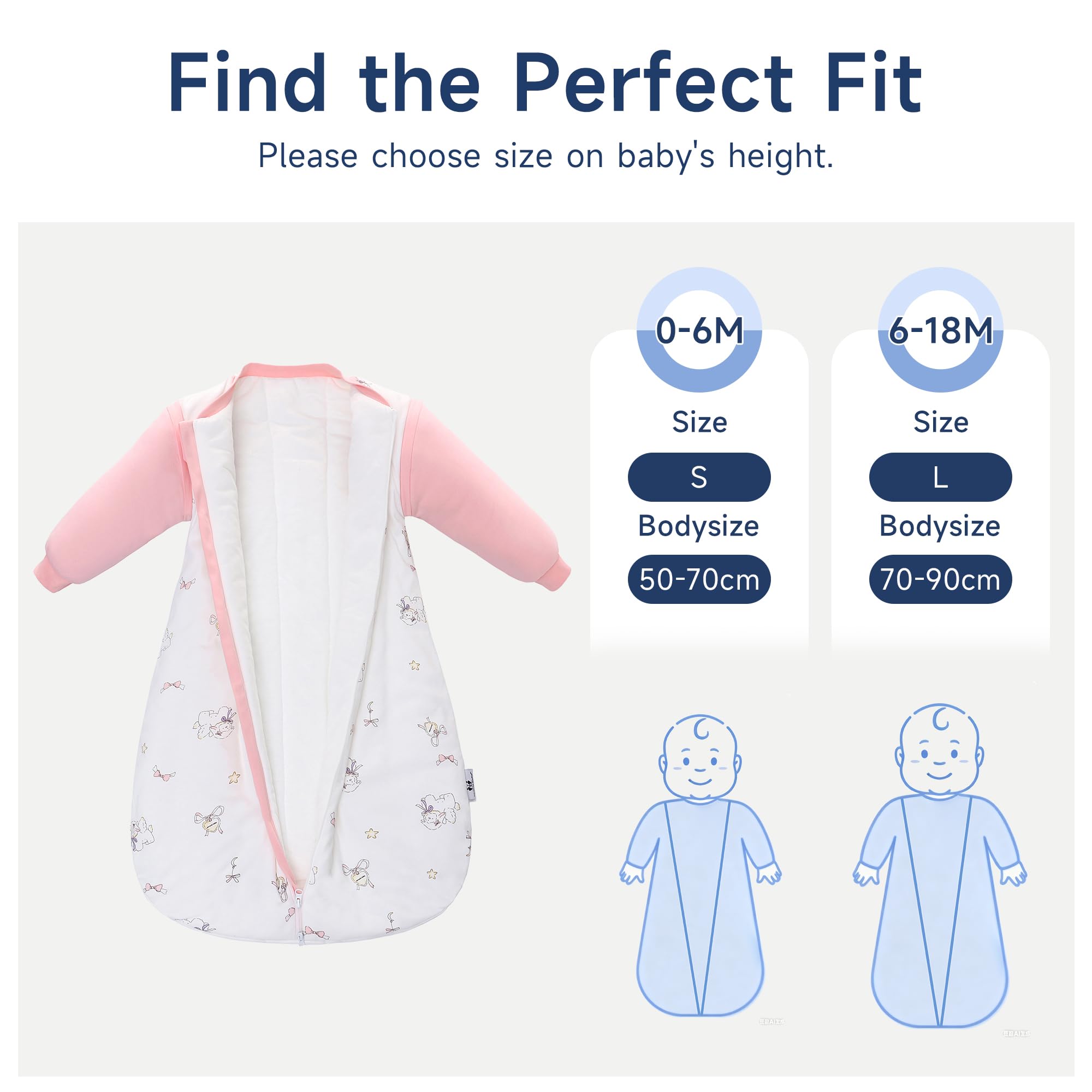 Miracle Baby sleep sack soft cotton fabric against baby's skin