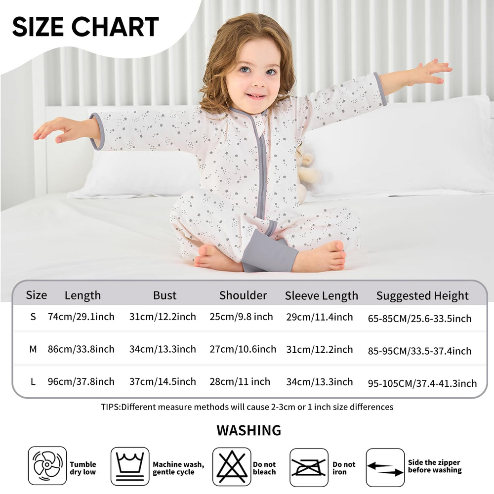 Miracle Baby Sleep Sack with Feet two-way zipper open enables easy diaper changes while staying cozy