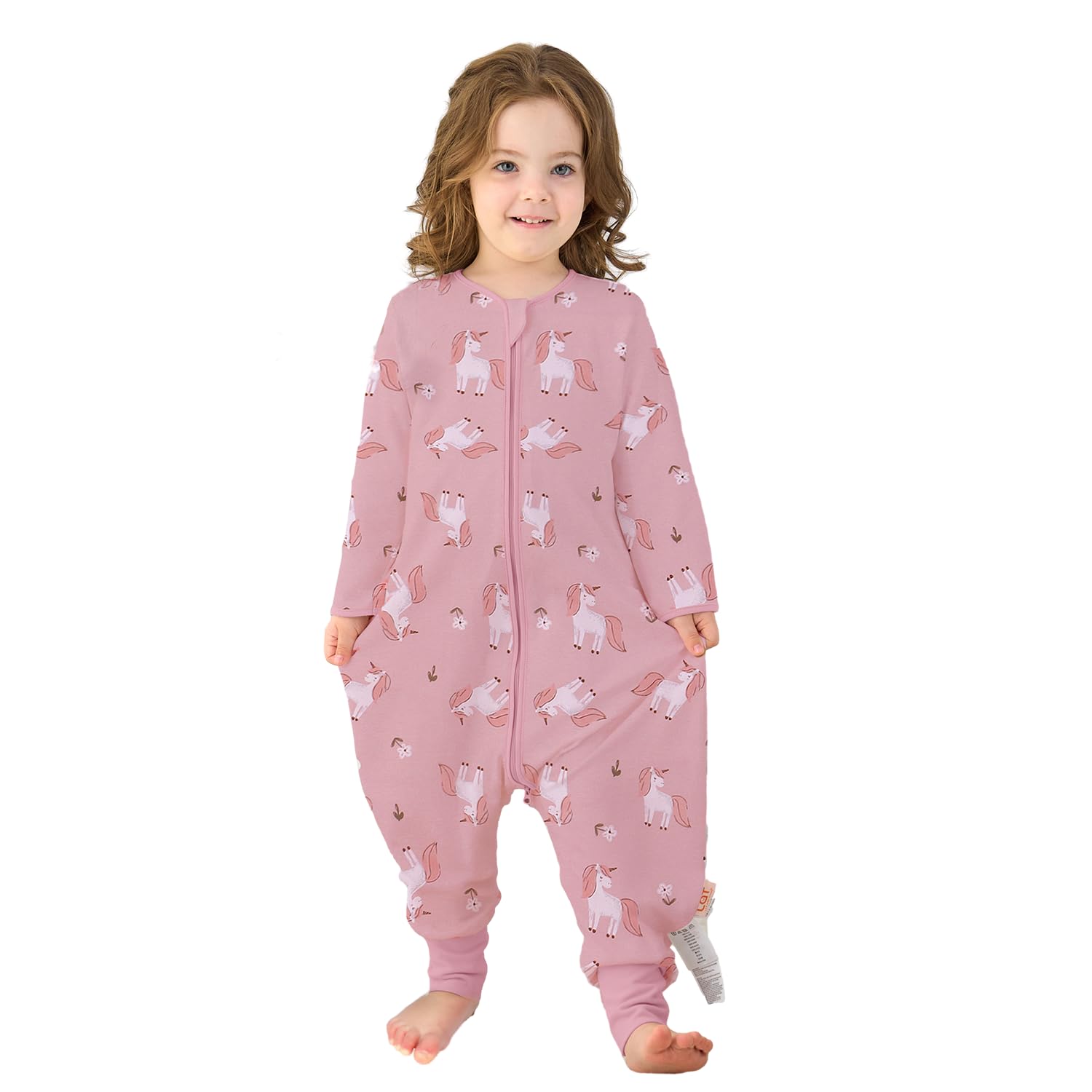 Miracle Baby Sleep Sack with Feet top view shows silky cotton fabric gentle on skin