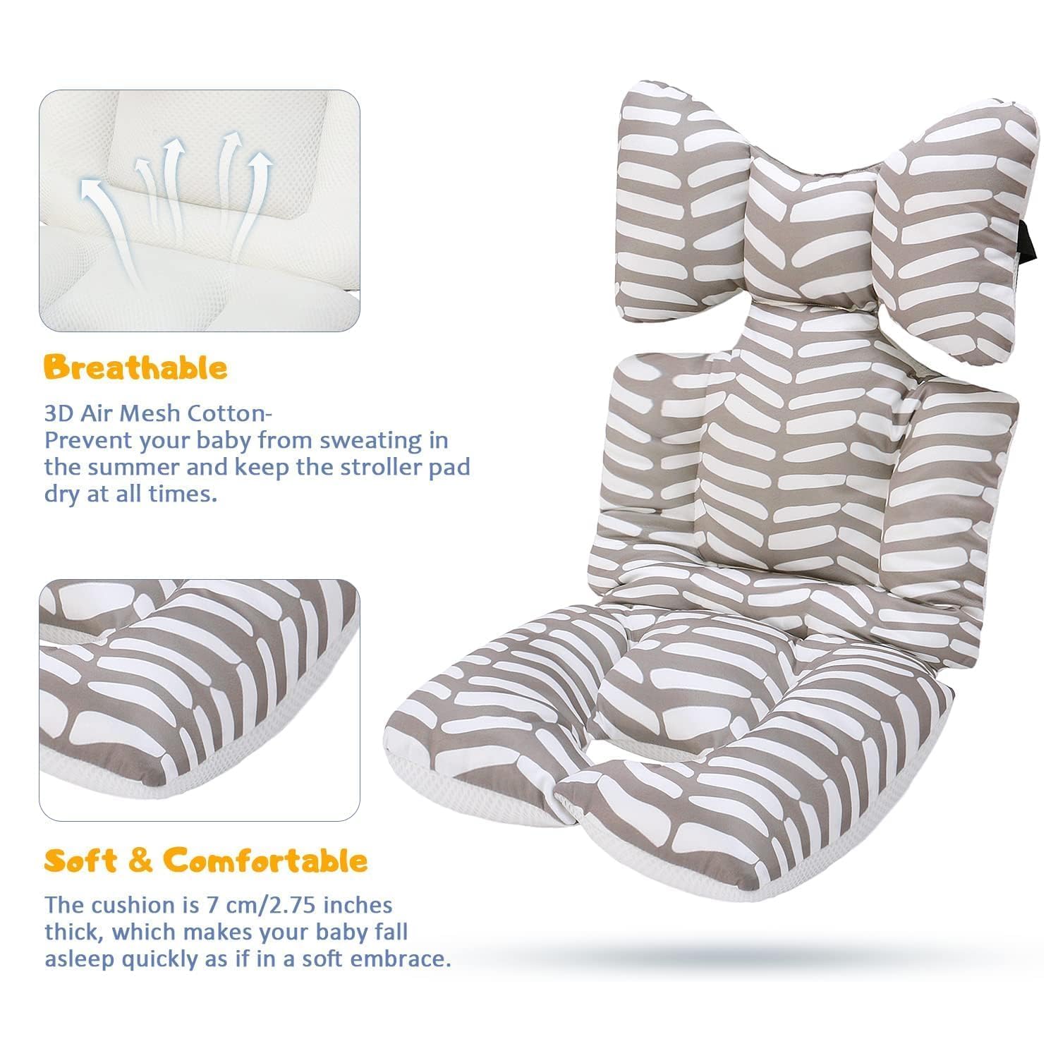 Miracle Baby stroller pad with 3D mesh demonstrates moisture-wicking breathability