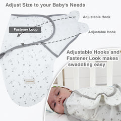 Miracle Baby swaddle 50x75cm 0-3 months size supports hip-friendly growth