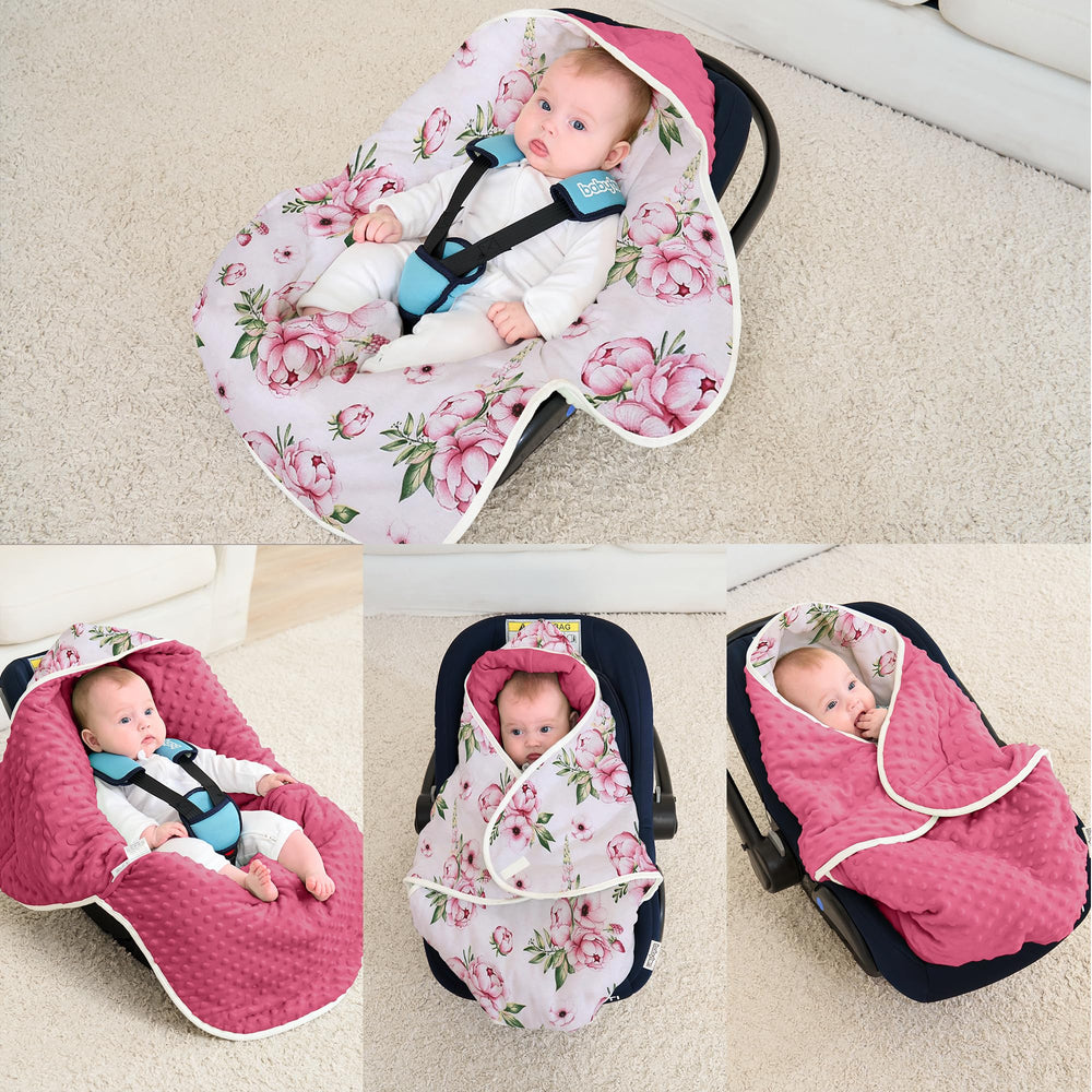Miracle Baby swaddle soft-minky-dots close-up highlights plush comfort for sensitive skin.