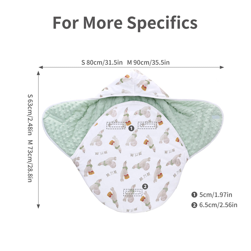 Miracle Baby Swaddle harness holes support stroller use on the go