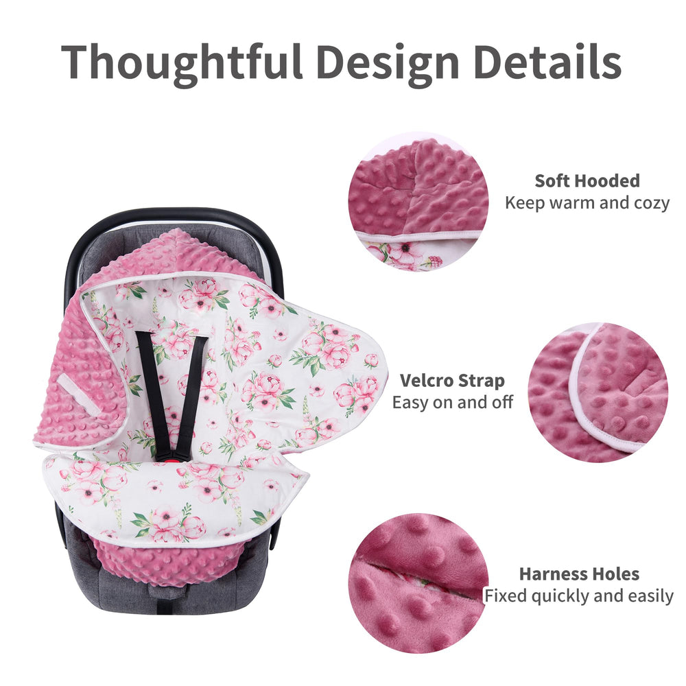 Miracle Baby swaddle harness-holes image highlights on-the-go compatibility in strollers and bassinets.