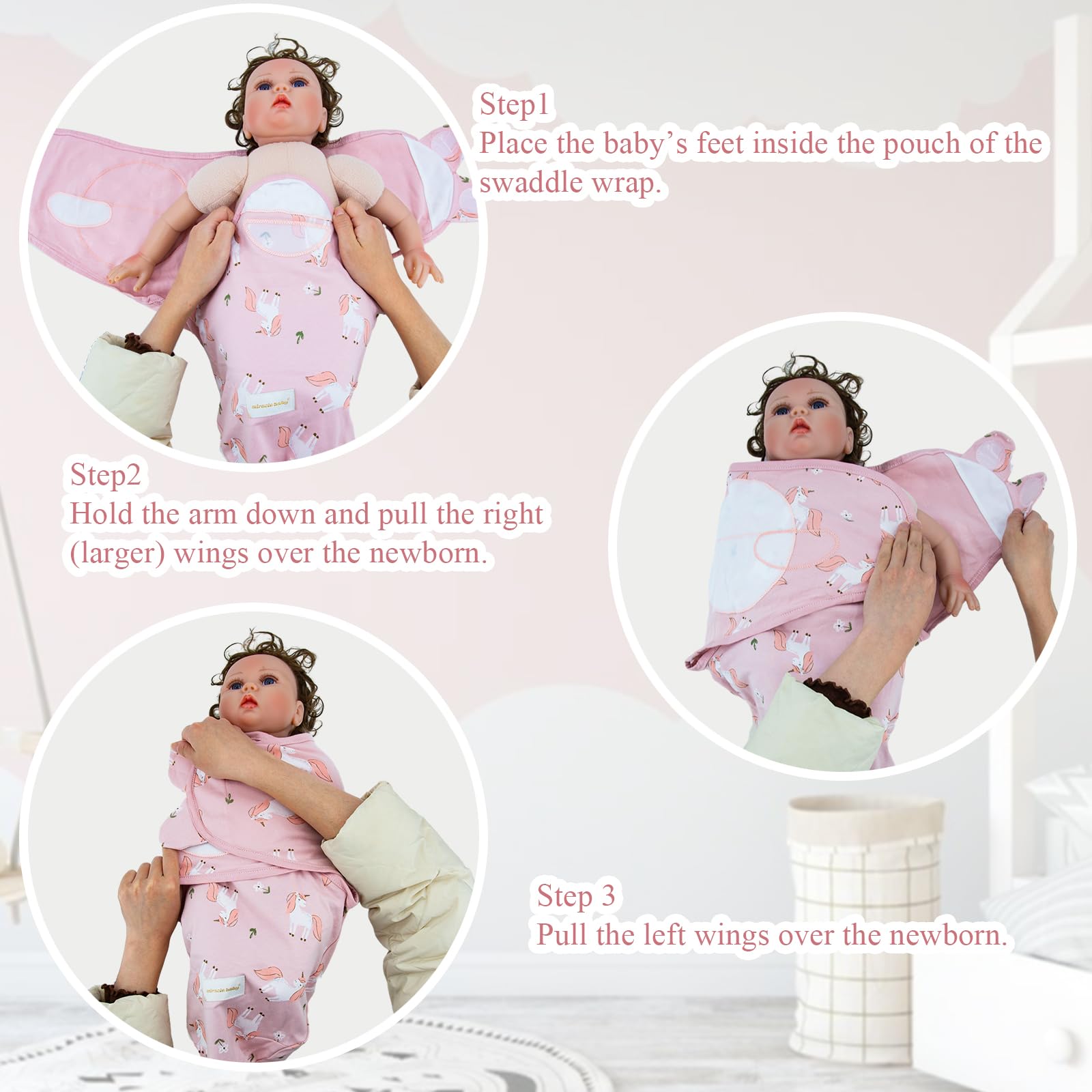 Miracle Baby swaddle machine washable for easy care and daily use