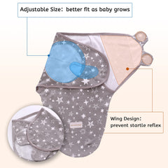 Miracle Baby Swaddle Sack Large 3-6m supports growing infant with adjustable security
