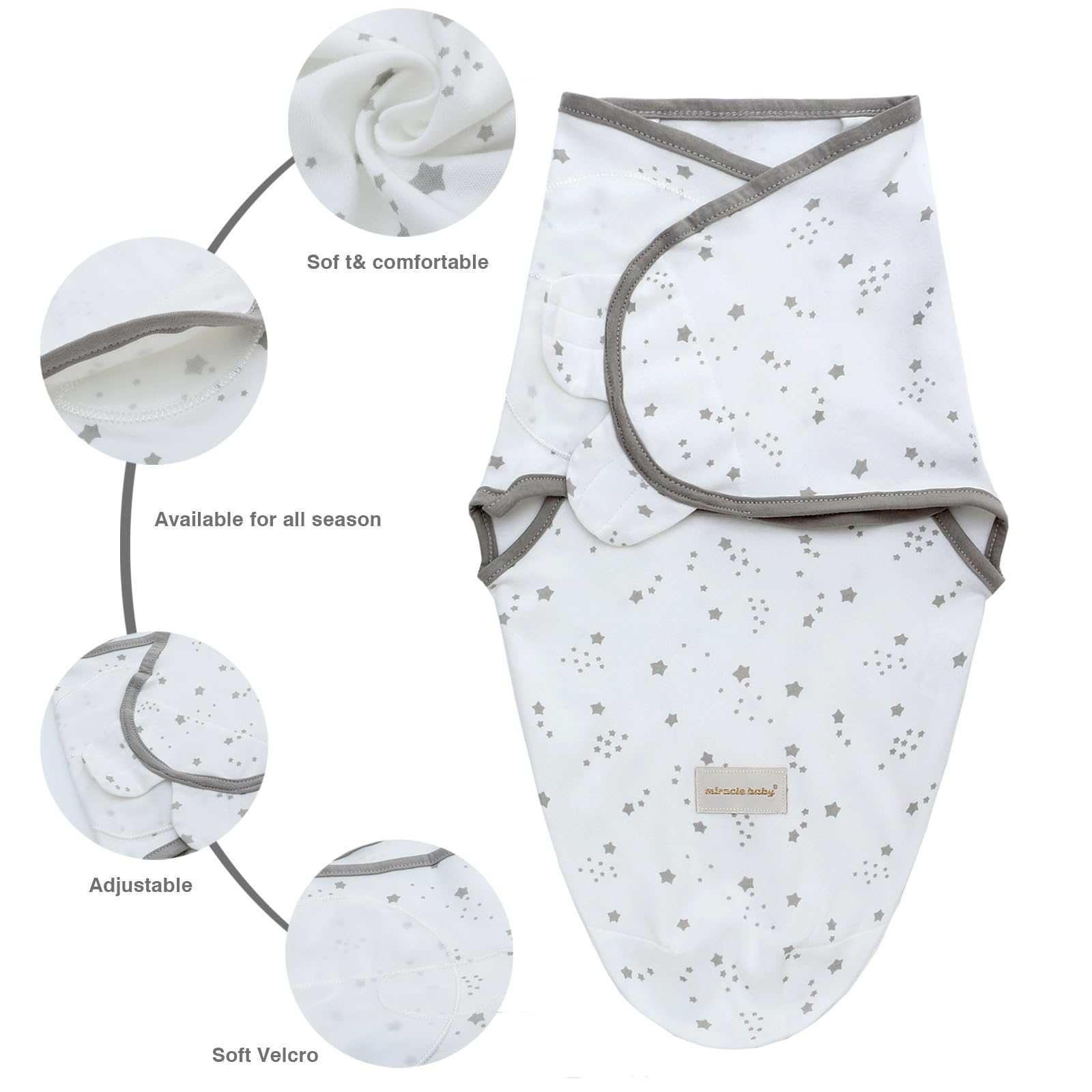 Miracle Baby swaddle used as stroller cover for shade and comfort
