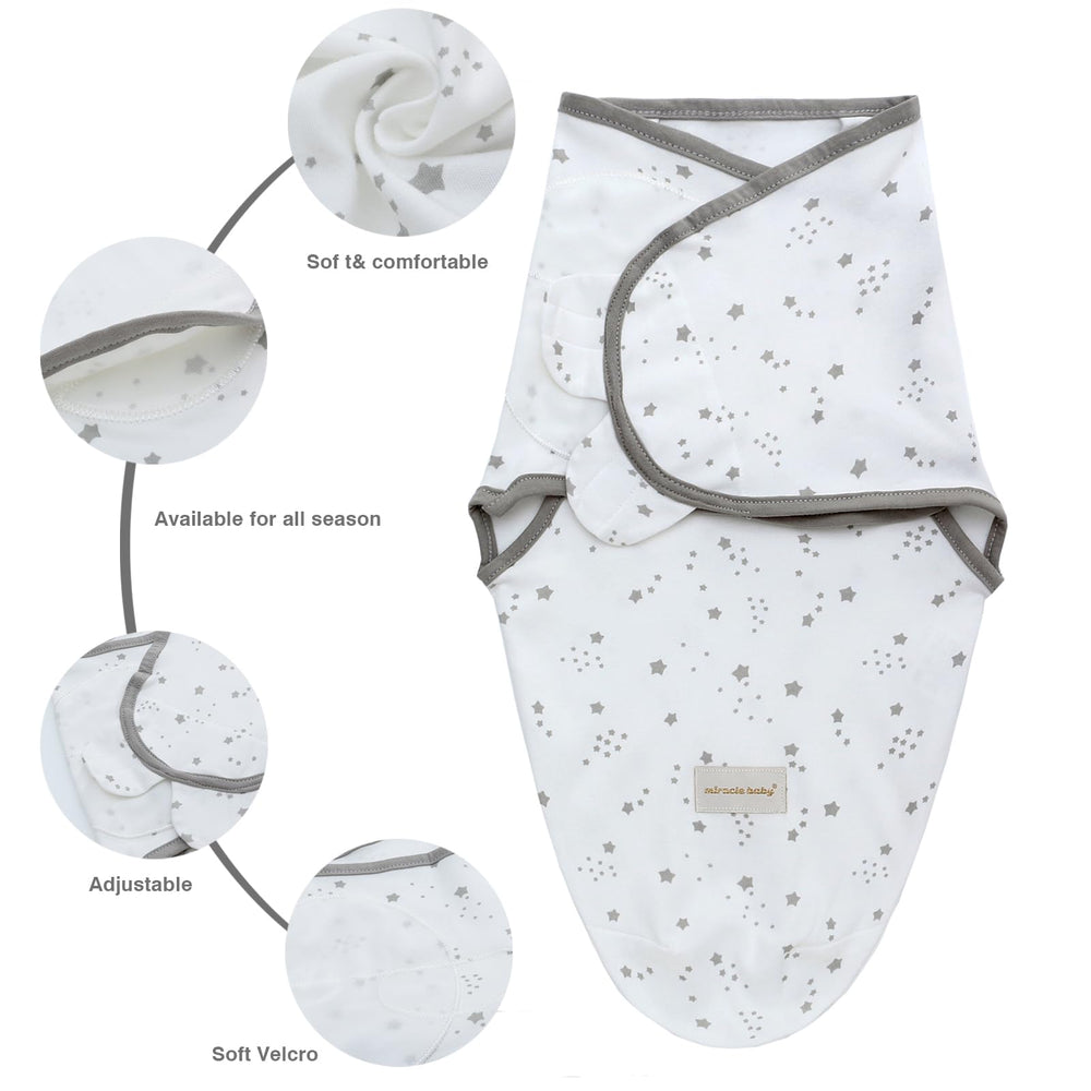 Miracle Baby swaddle used as stroller cover for shade and comfort