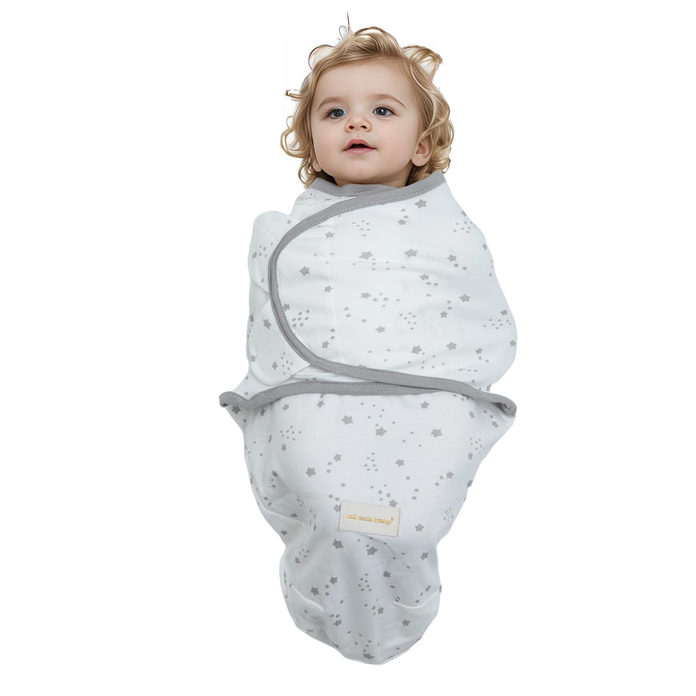 Miracle Baby swaddle wing design closeup showing secure fit with Velcro