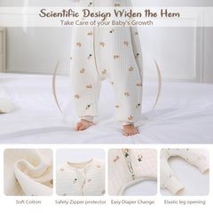 Miracle Baby Sleep Sack with Feet side view demonstrates unrestricted arm mobility for play.
