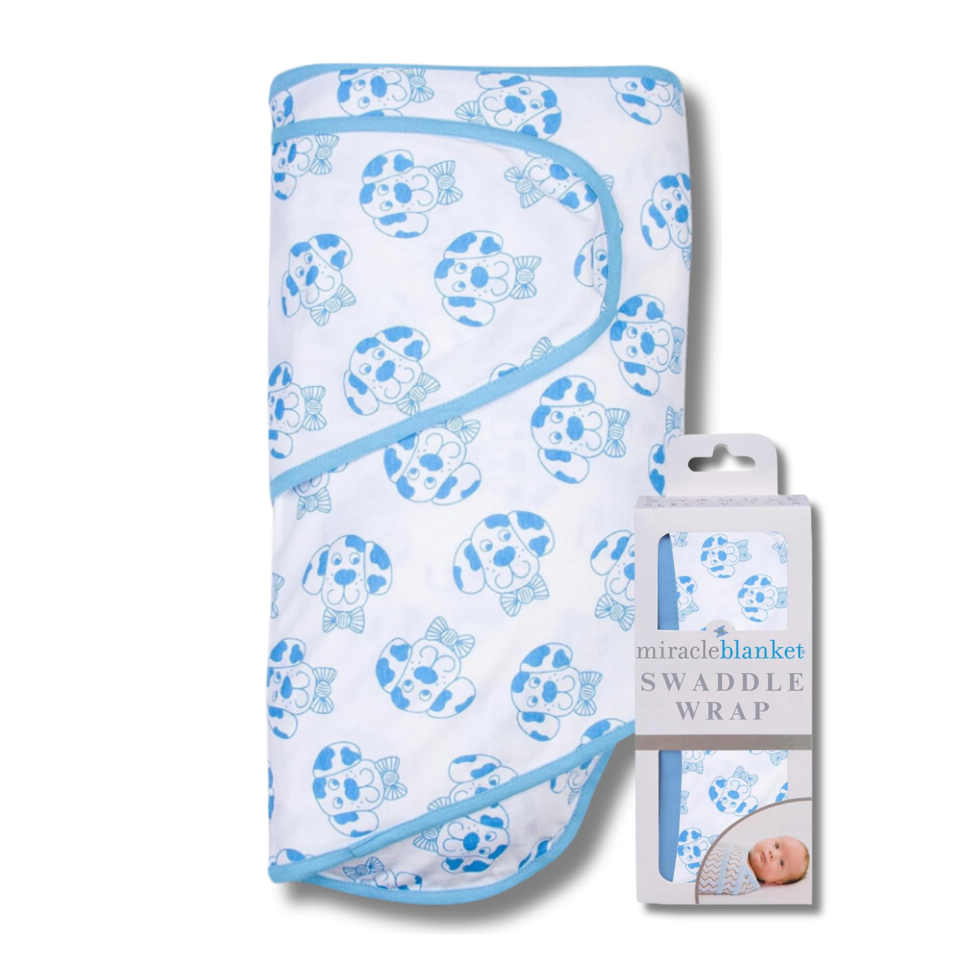 Miracle Blanket Swaddle Wrap arm-wrap keeps baby's arms snug for calmer sleep.