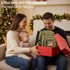 MIRACOL Military Diaper Bag back panel emphasizes comfort and support during long outings