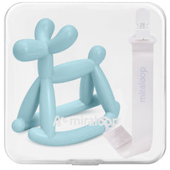 Miraloop baby teether rocking balloon dog provides soothing visual appeal and comfort