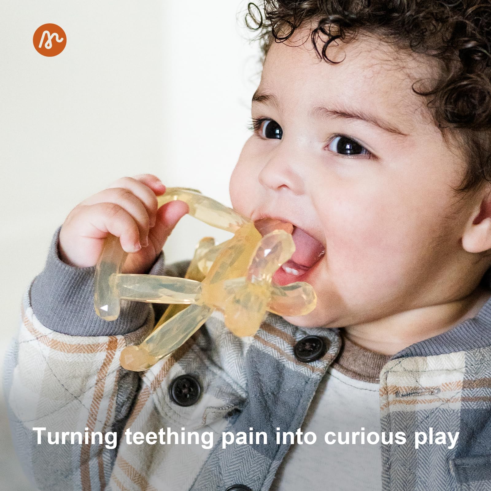 MIRALOOP Crystal Jelly Teether dishwasher-safe for quick cleaning after playtime
