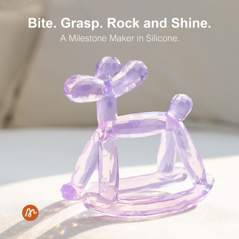MIRALOOP Crystal Jelly Teether odorless silicone keeps mornings smell-free for babies