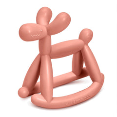 Miraloop Jellydog coral red teether easing early teething discomfort