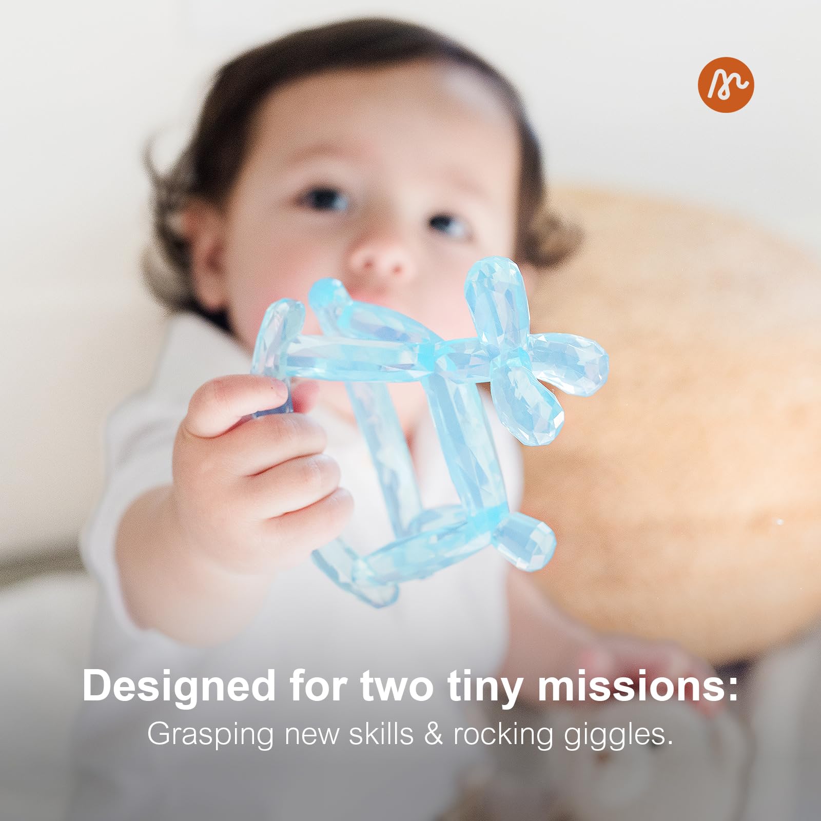 Miraloop single-part teether seamless for easy cleaning