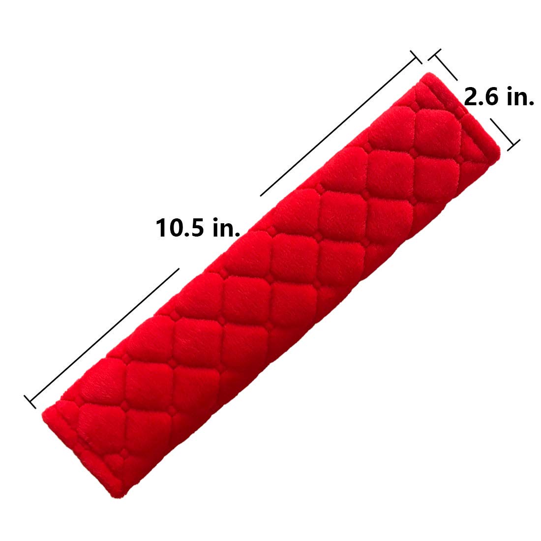 MIRKOO seat belt pad on belt close-up highlights soft plush material