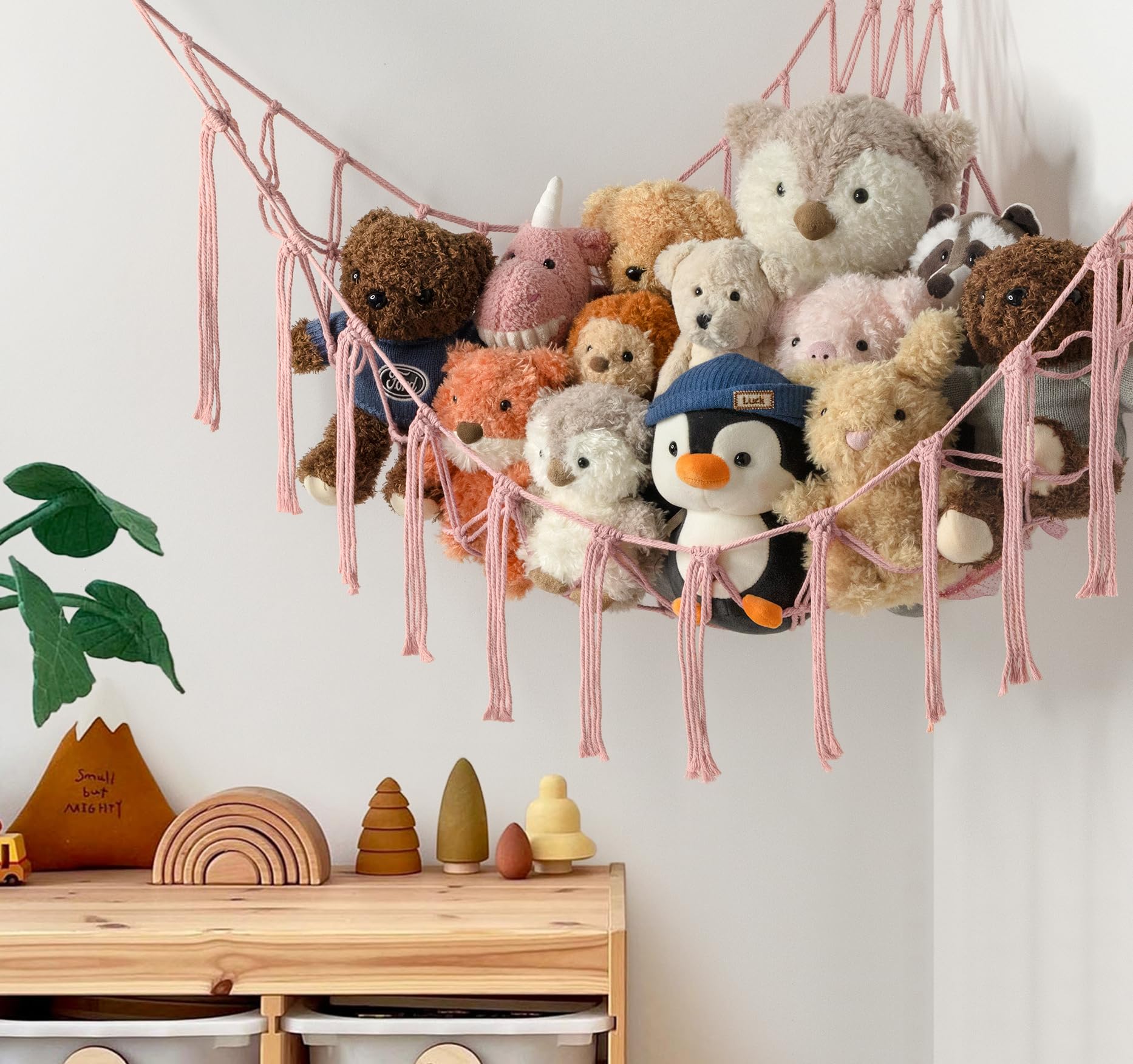 Mirolam boho room decor hammock adds a cute focal point for kids' bedrooms.