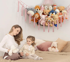 Mirolam large-capacity storage holds dozens of plush toys to reduce clutter.
