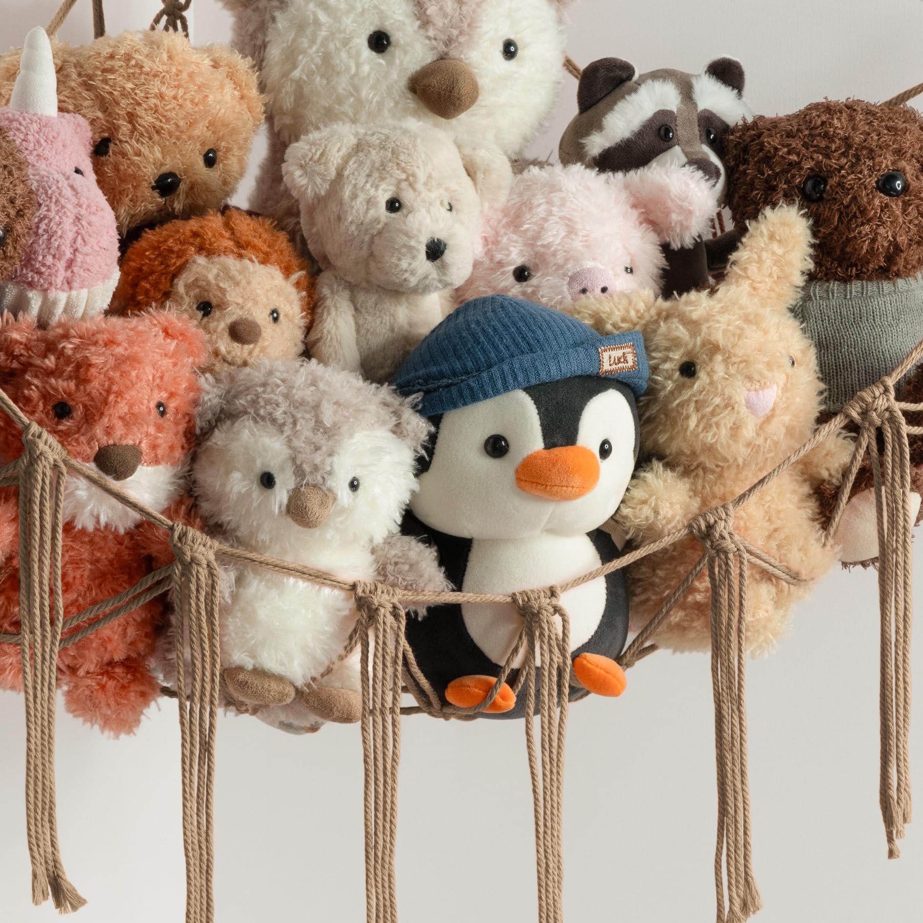Mirolam organized-plush-display-upper-corner demonstrates space-saving appeal and tidy play areas.