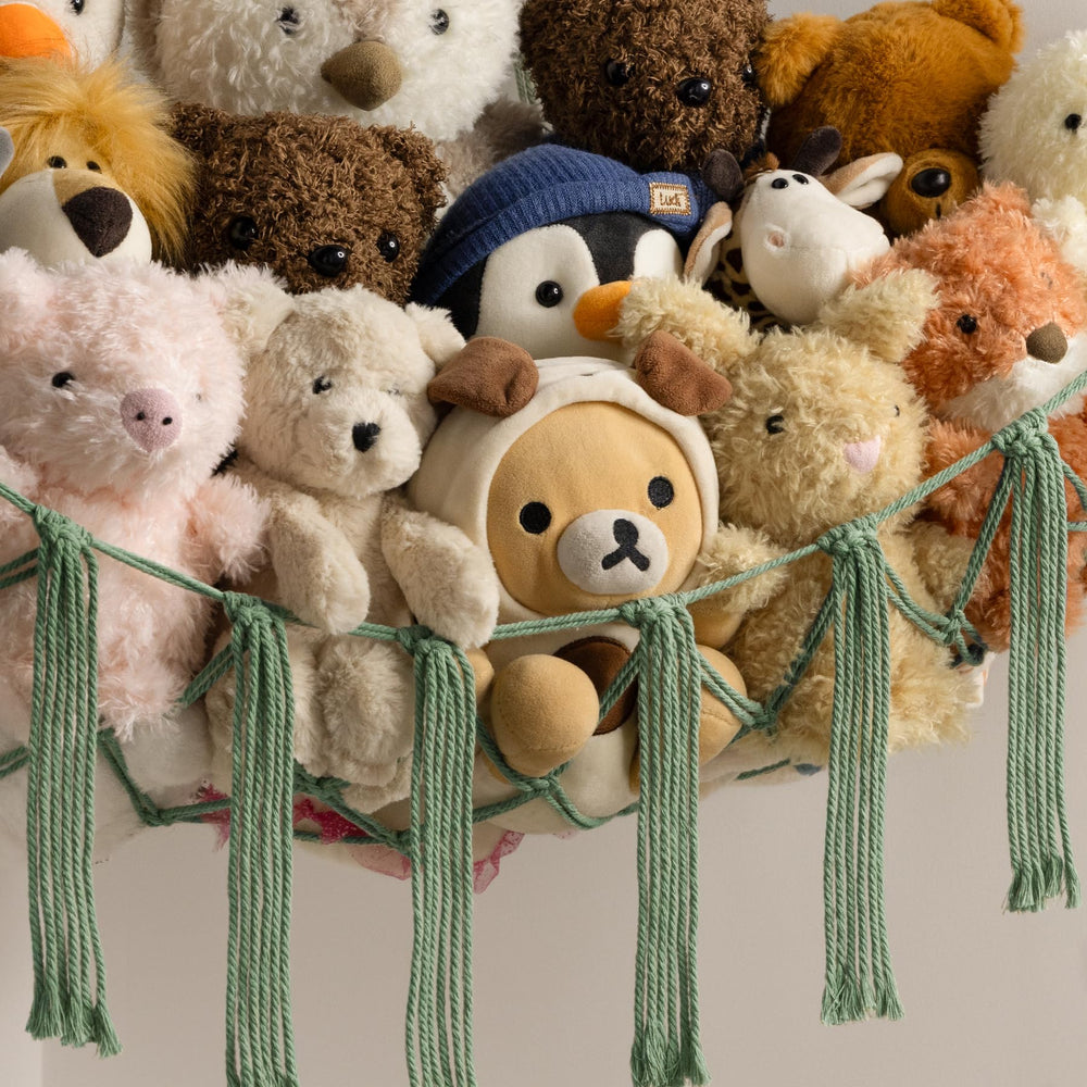 Mirolam stuffed animal hammock net eco-friendly design supports lasting use.