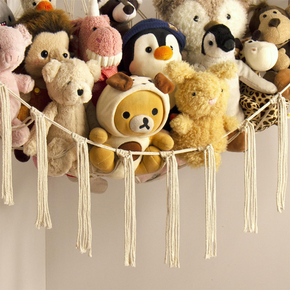 Mirolam easy-installation hammock net wall-mounted for quick plush toy access