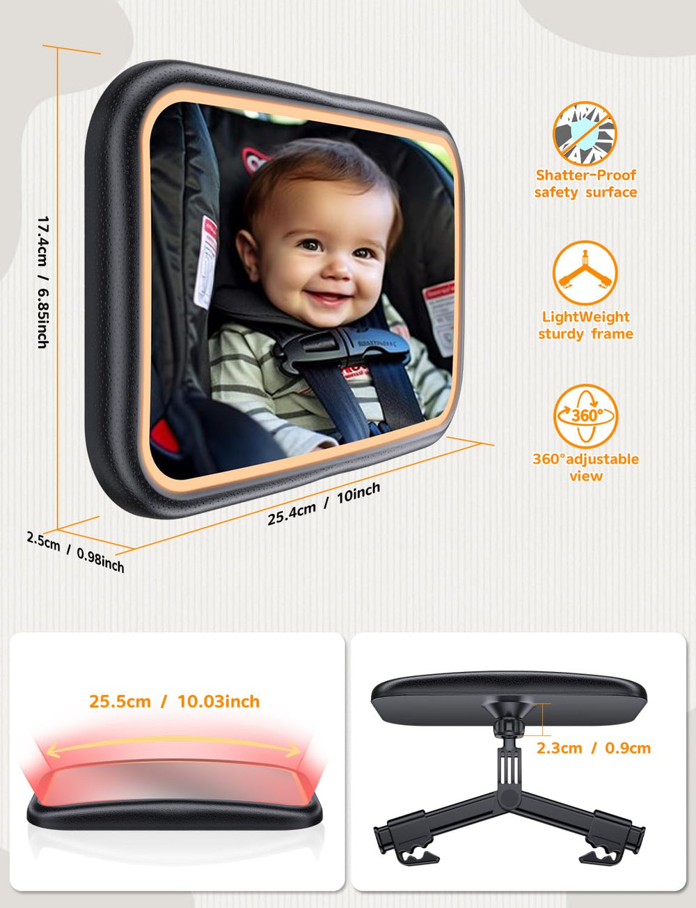 Mirrorsafe 2000mAh battery indicator highlights charging status
