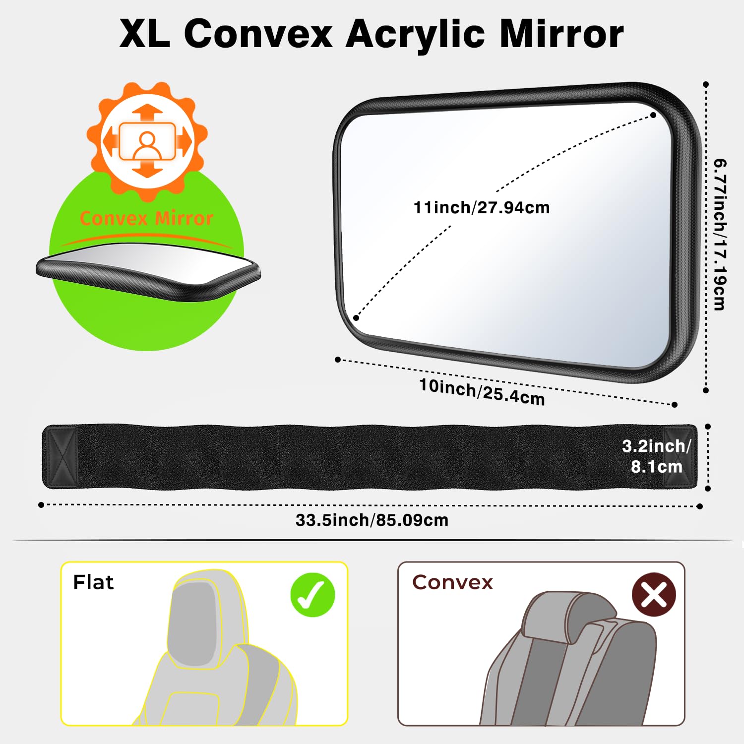 Mirrorsafe gear-lock keeps the sliding and rotation securely locked during drives.