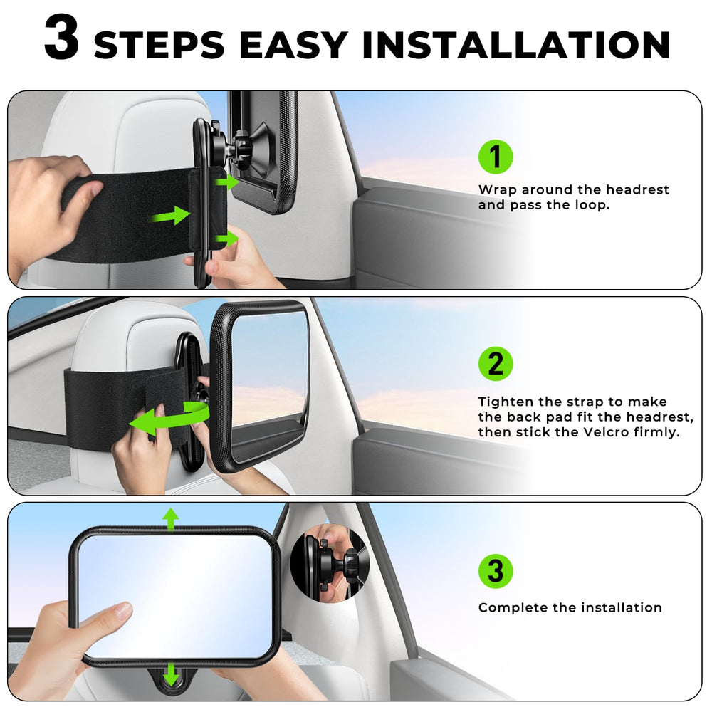 Mirrorsafe infant-back-seat monitoring supports relaxed driving with real-time visibility.