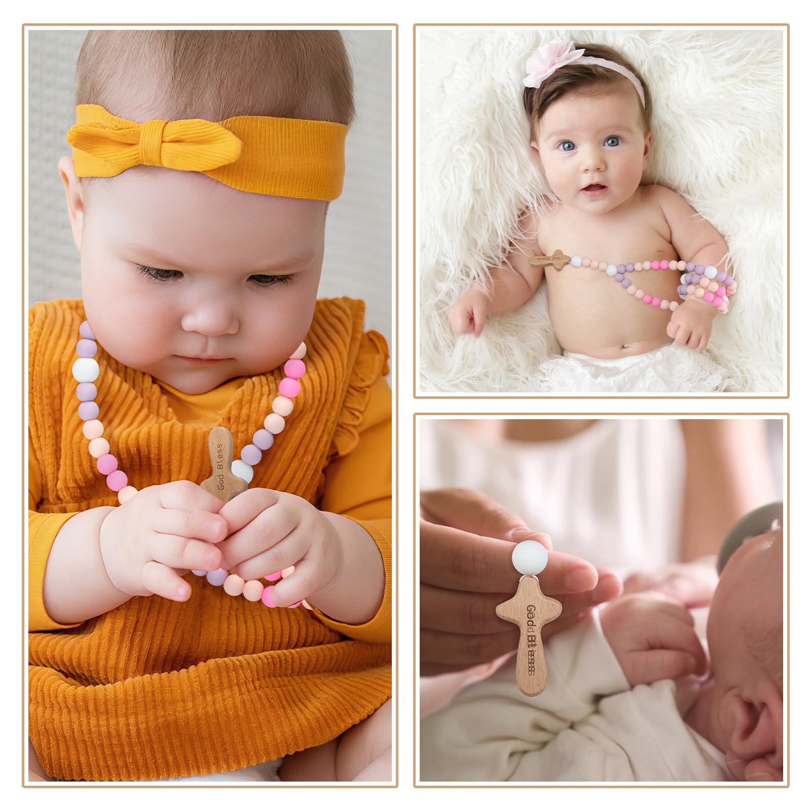 Misdary baby rosary on hand demo, portable and safe for play during gatherings