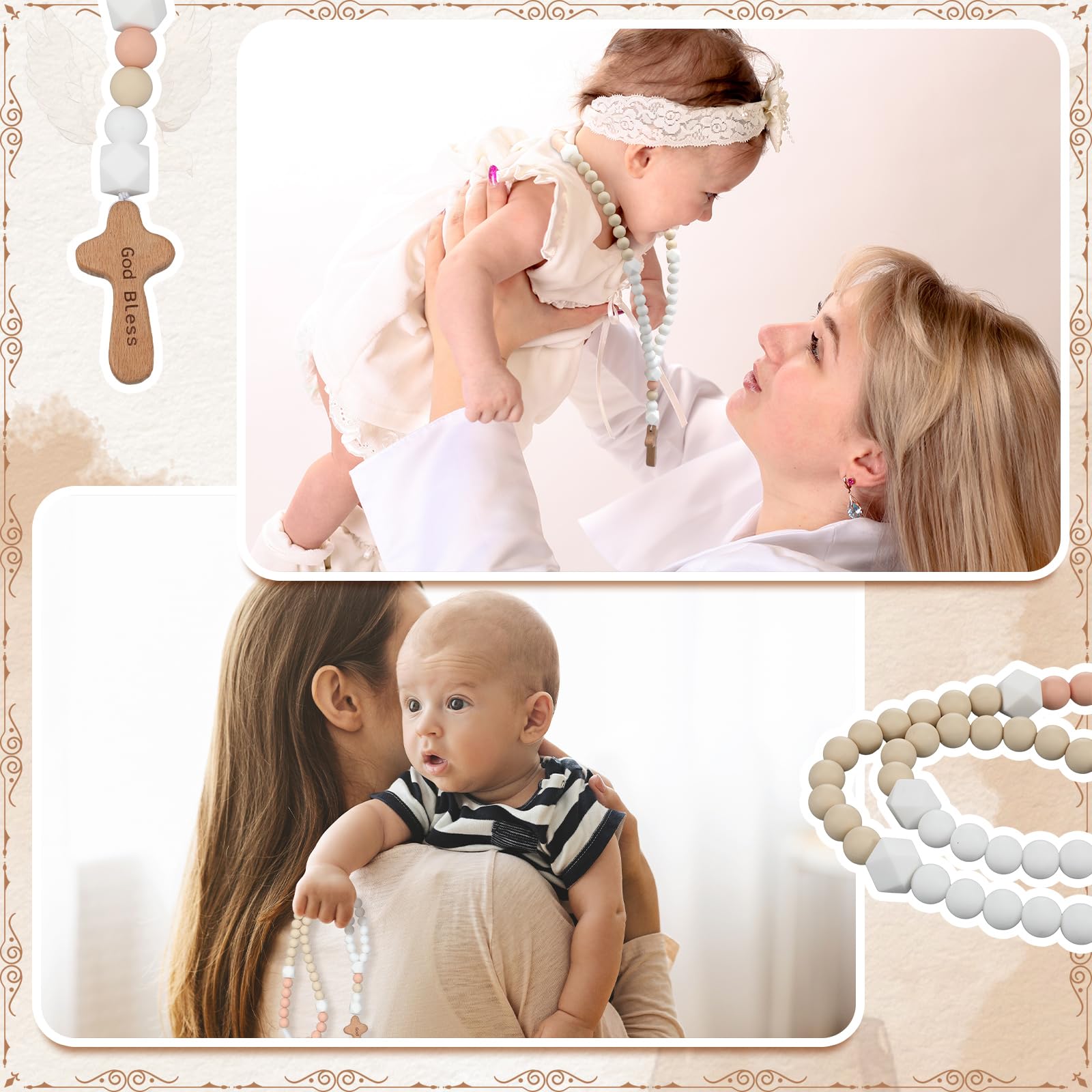 Misdary portable silicone rosary, lightweight for home or travel