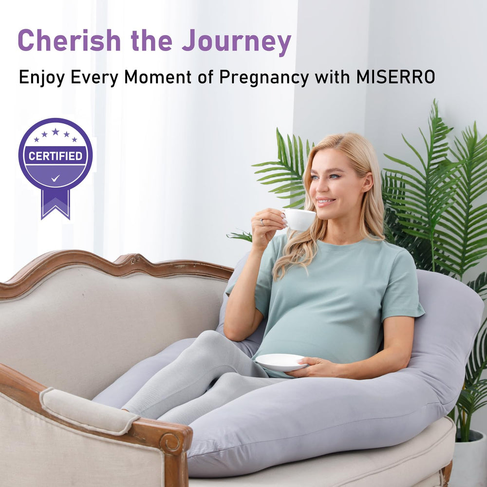 MISERRO-pregnancy-pillow-versatile-nursing-relaxation supports resting, nursing, and relaxation routines.