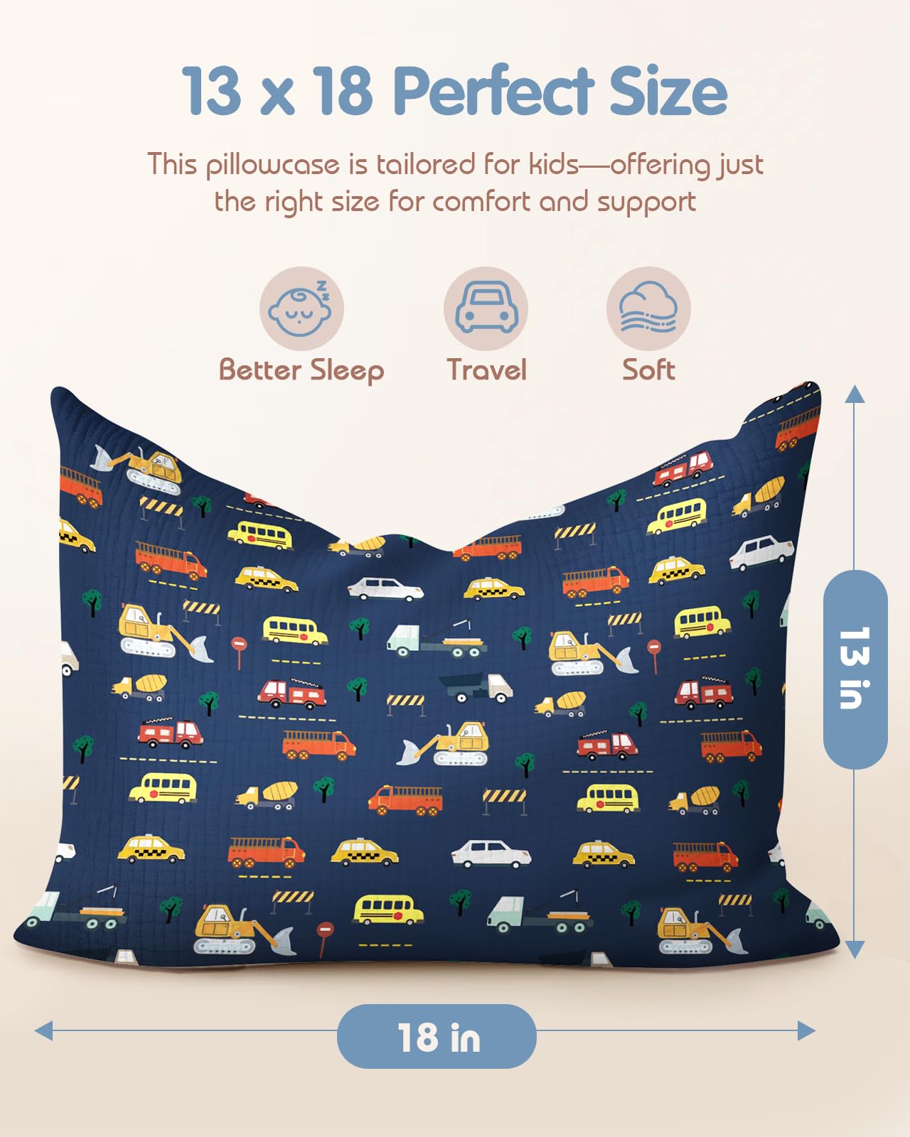 Miss Adola solid color pillowcase complements nursery styling and easy mix-and-match