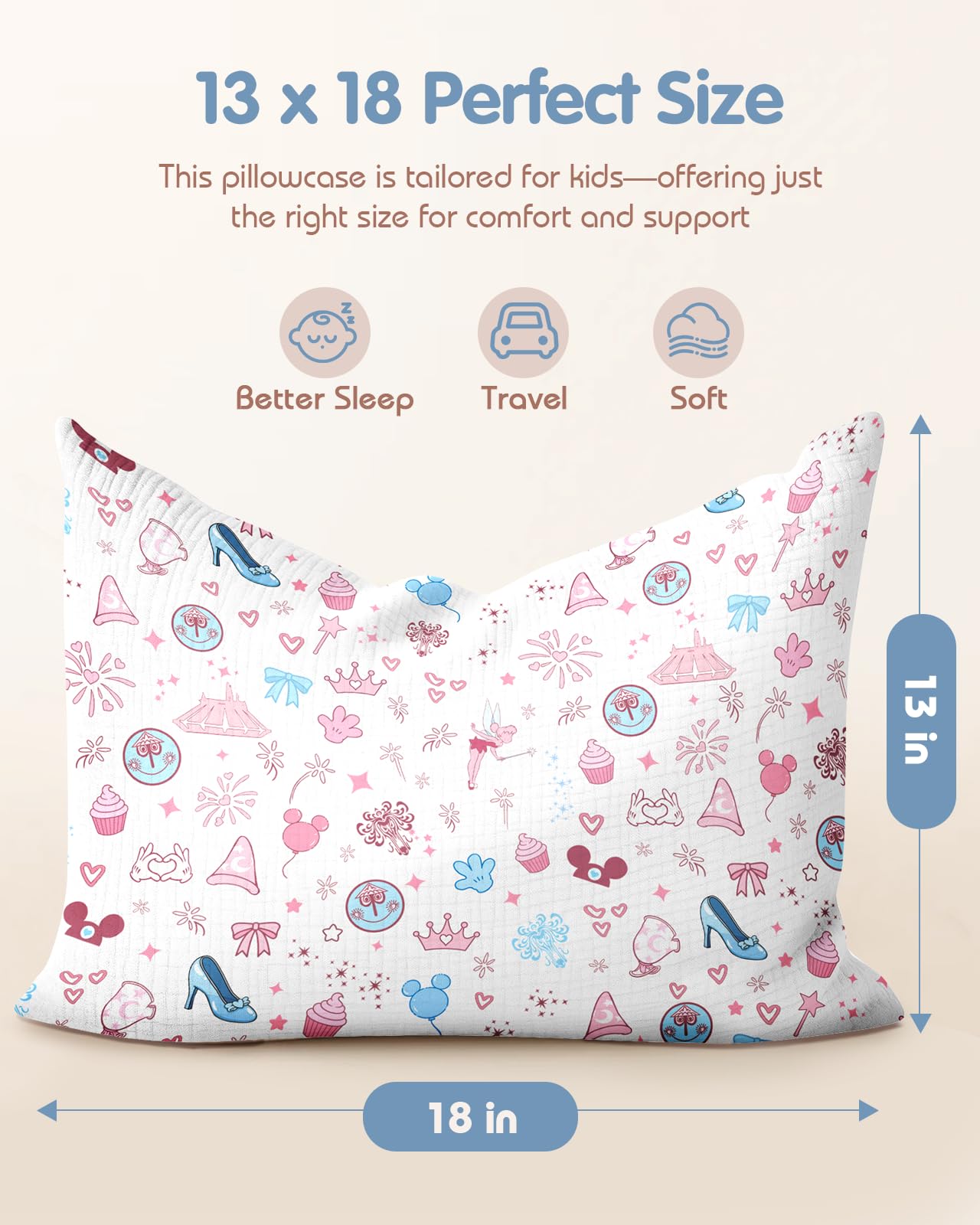 Miss Adola soft cotton toddler pillowcase closeup highlights gentle touch.