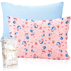Miss Adola toddler pillowcase 2-pack closeup showing soft cotton texture for gentle skin