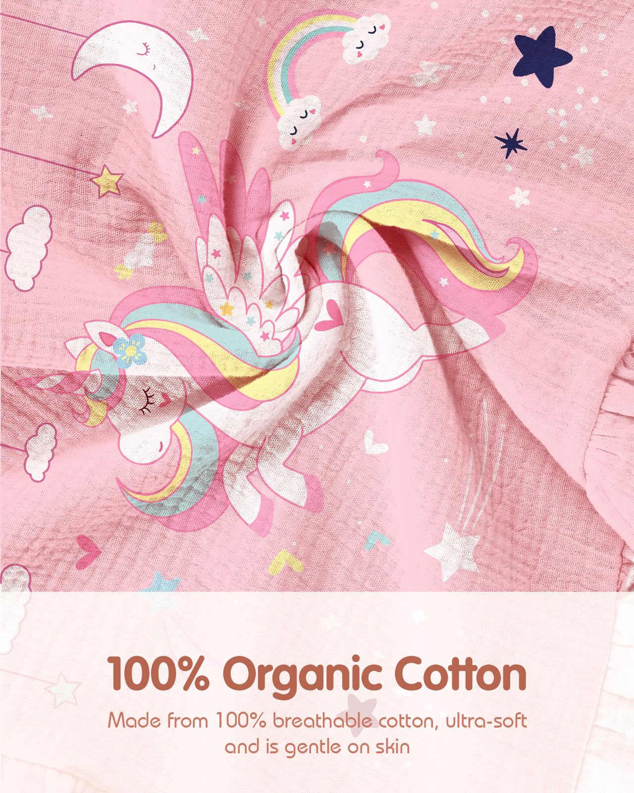 Miss Adola unicorn pattern enhances kid's bedroom decor