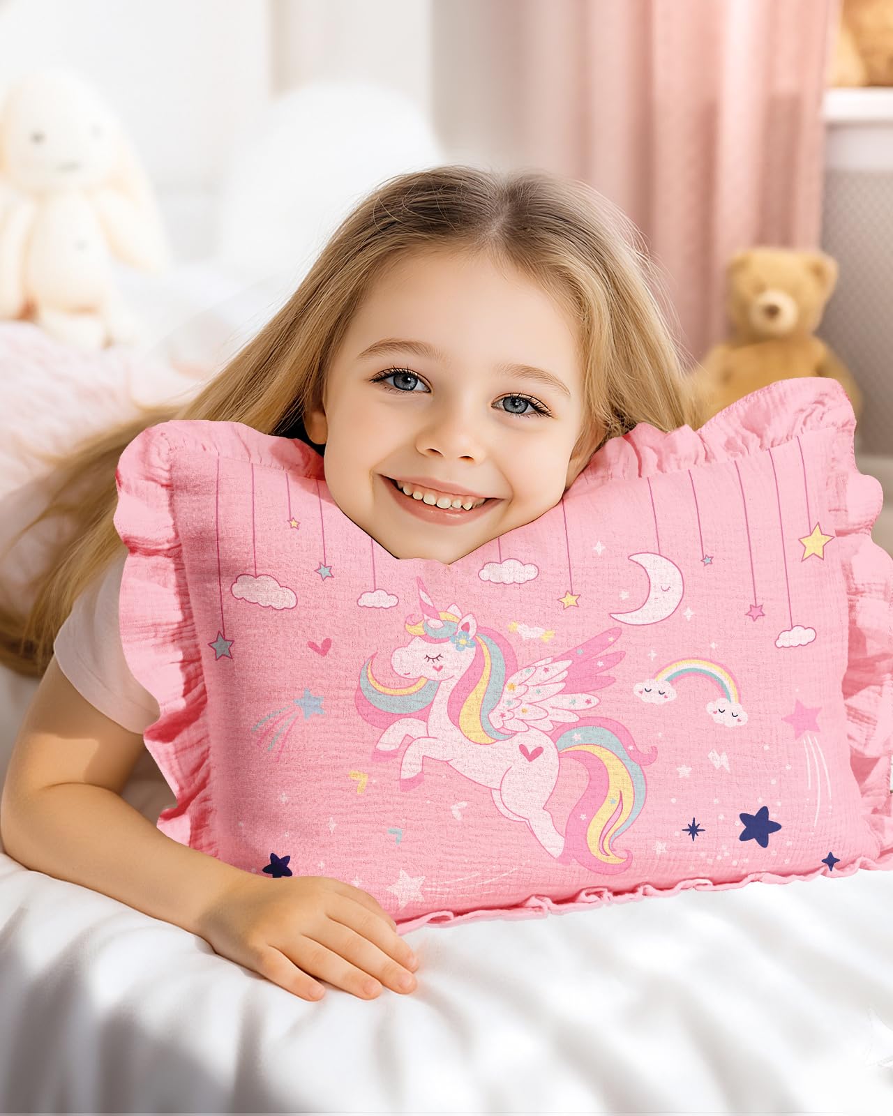 Miss Adola pillowcase is machine washable for easy care