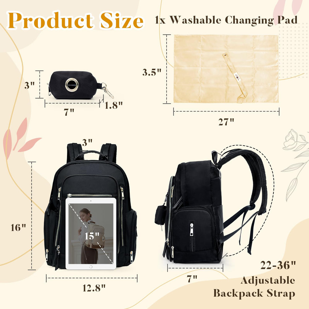 Miss Fong backpack 16 pockets showcase comprehensive storage for baby essentials.